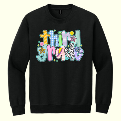 Third Grade Colorful 89-088 - Heavy Blend Crewneck Sweatshirt Thumbnail
