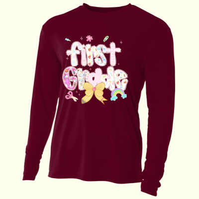 First Grade Preppy Pastels 89-091 - Adult Cooling Performance Long Sleeve Tee Thumbnail