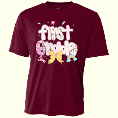 First Grade Preppy Pastels 89-091 - Adult Cooling Performance Short Sleeve Tee Thumbnail