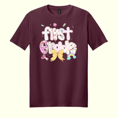 First Grade Preppy Pastels 89-091 - Adult Softstyle ® T Shirt Thumbnail
