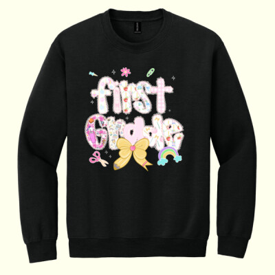 First Grade Preppy Pastels 89-091 - Heavy Blend Crewneck Sweatshirt Thumbnail