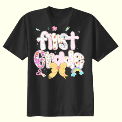 First Grade Preppy Pastels 89-091 - Youth Heavy Cotton 100% Cotton T Shirt Thumbnail