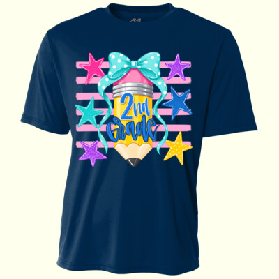 Second Grade Pencil Coquette  - Youth Cooling Performance Short Sleeve Tee Thumbnail