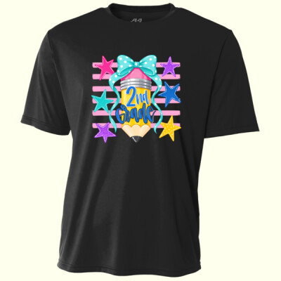 Second Grade Pencil Coquette  - Adult Cooling Performance Short Sleeve Tee Thumbnail