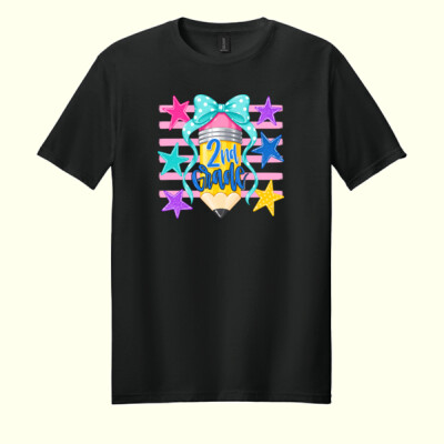 Second Grade Pencil Coquette  - Adult Softstyle ® T Shirt Thumbnail