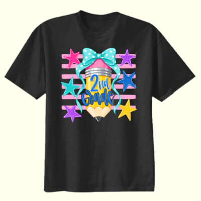 Second Grade Pencil Coquette  - Youth Heavy Cotton 100% Cotton T Shirt Thumbnail