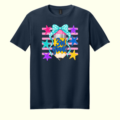 Third Grade Pencil Coquette 89-098 - Adult Softstyle ® T Shirt Thumbnail