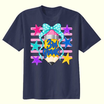 Third Grade Pencil Coquette 89-098 - Youth Heavy Cotton 100% Cotton T Shirt Thumbnail