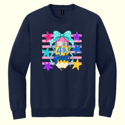 Fourth Grade Pencil Coquette 89-099 - Heavy Blend Crewneck Sweatshirt Thumbnail