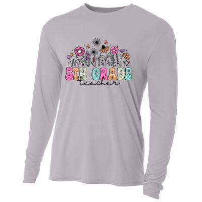 Fifth Grade Vintage Flowers 89-100 - Adult Cooling Performance Long Sleeve Tee Thumbnail