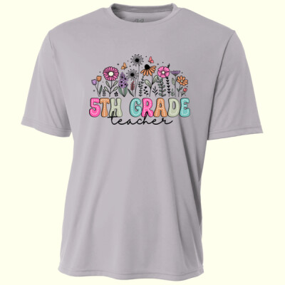 Fifth Grade Vintage Flowers 89-100 - Adult Cooling Performance Short Sleeve Tee Thumbnail