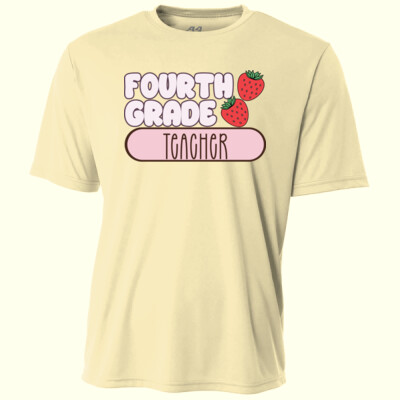 Fourth Grade Strawberry Teacher 89-101 - Adult Cooling Performance Short Sleeve Tee Thumbnail