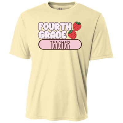 Fourth Grade Strawberry Teacher 89-101 - Adult Cooling Performance Short Sleeve Tee Thumbnail