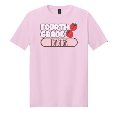 Fourth Grade Strawberry Teacher 89-101 - Adult Softstyle ® T Shirt Thumbnail