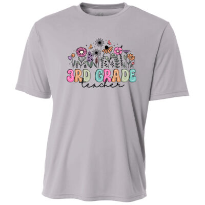 Third Grade Vintage Flowers 89-102 - Adult Cooling Performance Short Sleeve Tee Thumbnail