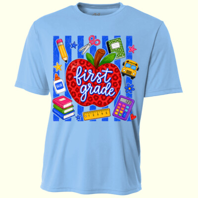 First Grade Apple Stripes 89-110 - Youth Cooling Performance Short Sleeve Tee Thumbnail