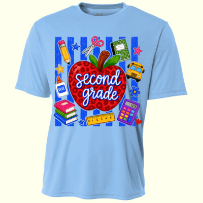 Second Grade Apple Stripes 89-111 - Youth Cooling Performance Short Sleeve Tee Thumbnail