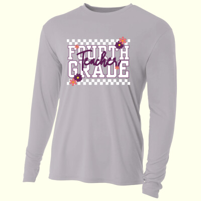 Fourth Grade Purple Checkered 89-122 - Adult Cooling Performance Long Sleeve Tee Thumbnail