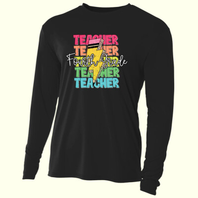 Fourth Grade Teacher 89-123 - Adult Cooling Performance Long Sleeve Tee Thumbnail