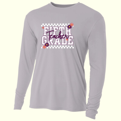 Fifth Grade Purple Checkered 89-124 - Adult Cooling Performance Long Sleeve Tee Thumbnail
