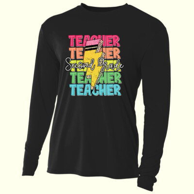 Second Grade Teacher 89-128 - Adult Cooling Performance Long Sleeve Tee Thumbnail