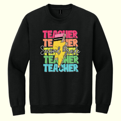 Second Grade Teacher 89-128 - Heavy Blend Crewneck Sweatshirt Thumbnail