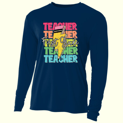 First Grade Teacher 89-129 - Adult Cooling Performance Long Sleeve Tee Thumbnail