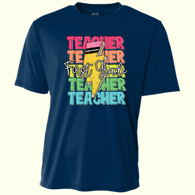 First Grade Teacher 89-129 - Adult Cooling Performance Short Sleeve Tee Thumbnail