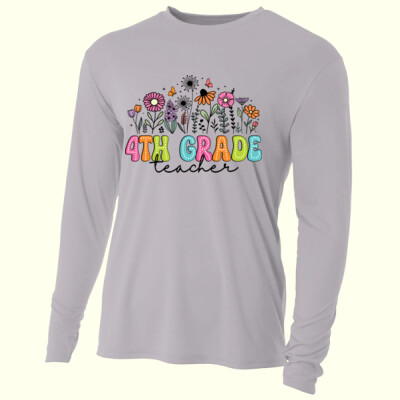 Fourth Grade Flowers 89-130 - Adult Cooling Performance Long Sleeve Tee Thumbnail