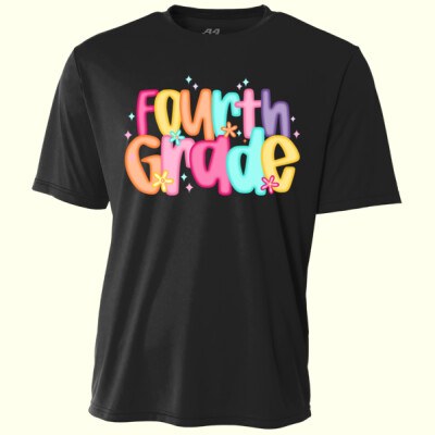 Fourth Grade Colorful Letters 89-131 - Adult Cooling Performance Short Sleeve Tee Thumbnail