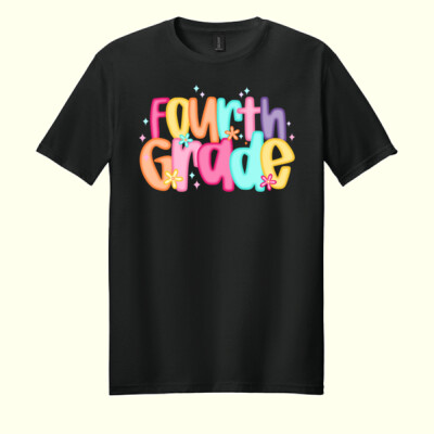 Fourth Grade Colorful Letters 89-131 - Adult Softstyle ® T Shirt Thumbnail