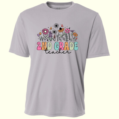 Second Grade Vintage Flowers 89-132 - Adult Cooling Performance Short Sleeve Tee Thumbnail