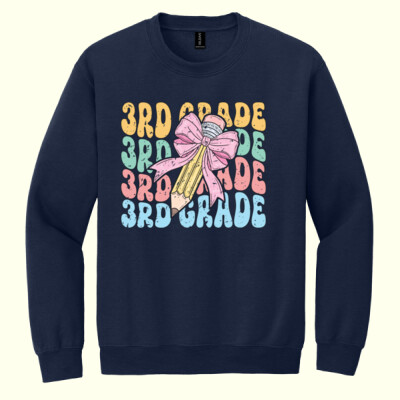 Third Grade Coquette Pencil 89-136 - Heavy Blend Crewneck Sweatshirt Thumbnail