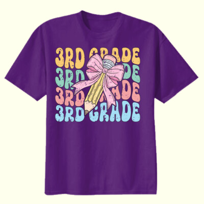 Third Grade Coquette Pencil 89-136 - Youth Heavy Cotton 100% Cotton T Shirt Thumbnail