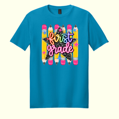 First Grade Pencils 89-246 - Adult Softstyle ® T Shirt Thumbnail
