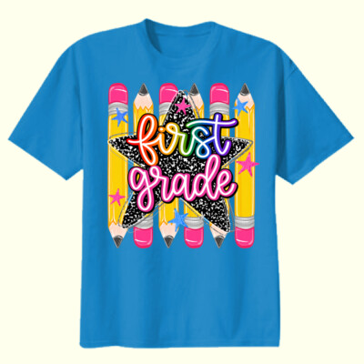 First Grade Pencils 89-246 - Youth Heavy Cotton 100% Cotton T Shirt Thumbnail