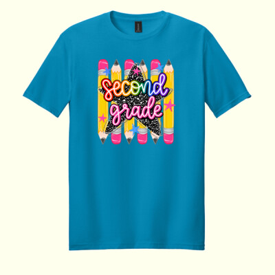 Second Grade Pencils 89-247 - Adult Softstyle ® T Shirt Thumbnail