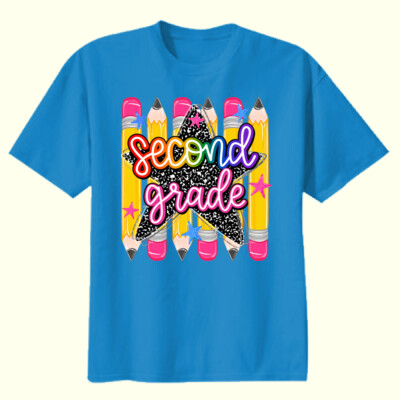 Second Grade Pencils 89-247 - Youth Heavy Cotton 100% Cotton T Shirt Thumbnail