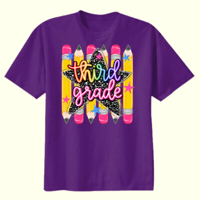 Third Grade Pencils 89-248 - Youth Heavy Cotton 100% Cotton T Shirt Thumbnail