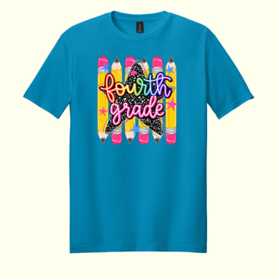 Fourth Grade Pencils 89-249 - Adult Softstyle ® T Shirt Thumbnail