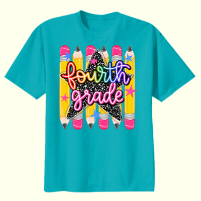 Fourth Grade Pencils 89-249 - Youth Heavy Cotton 100% Cotton T Shirt Thumbnail