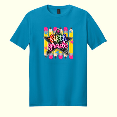 -Fifth Grade Pencils  - Adult Softstyle ® T Shirt Thumbnail