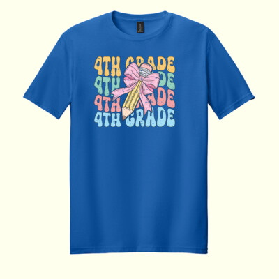 Fourth Grade Pencil Coquette 89-137 - Adult Softstyle ® T Shirt Thumbnail
