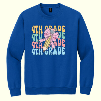 Fourth Grade Pencil Coquette 89-137 - Heavy Blend Crewneck Sweatshirt Thumbnail