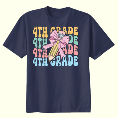 Fourth Grade Pencil Coquette 89-137 - Youth Heavy Cotton 100% Cotton T Shirt Thumbnail