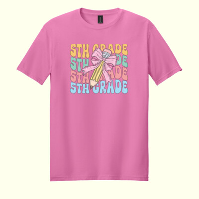 Fifth Grade Pencil Coquette 89-138 - Adult Softstyle ® T Shirt Thumbnail