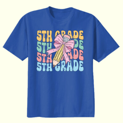 Fifth Grade Pencil Coquette 89-138 - Youth Heavy Cotton 100% Cotton T Shirt Thumbnail