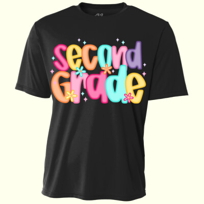 Second Grade Colorful Letters 89-140 - Youth Cooling Performance Short Sleeve Tee Thumbnail