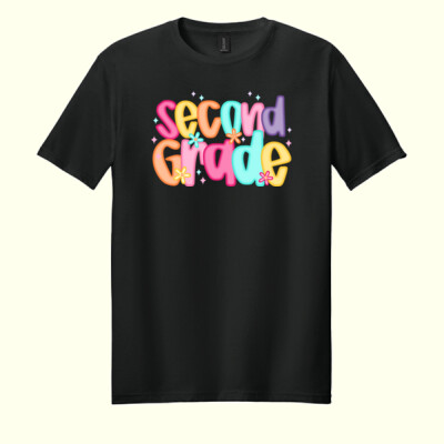 Second Grade Colorful Letters 89-140 - Adult Softstyle ® T Shirt Thumbnail