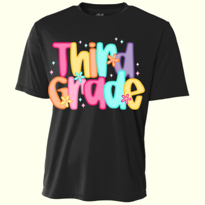 Third Grade Colorful Letters 89-141 - Youth Cooling Performance Short Sleeve Tee Thumbnail